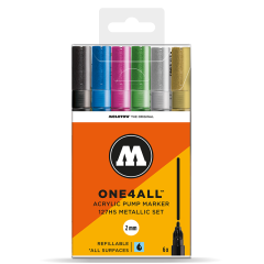 127HS ONE4ALL Akrilik Marker Metalik 6'lı 2mm Set 200.197
