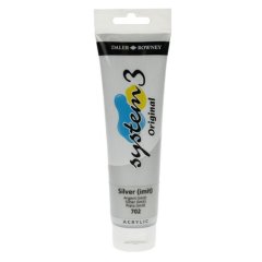 System 3 Akrilik Boya - 150ml - Silver (Imit) - N.702