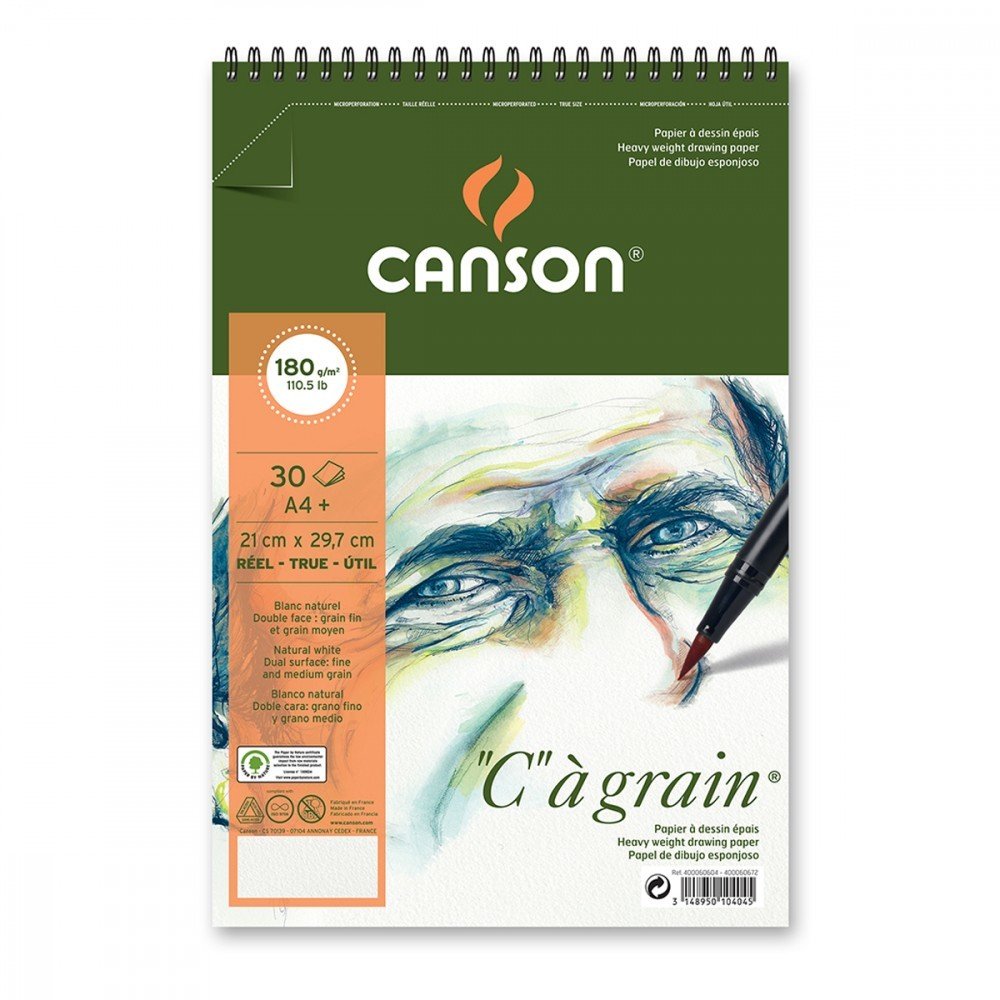 ''C'' à grain Çizim Defteri 180gr - A4 Spiralli