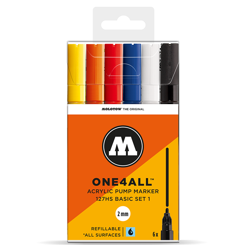 127HS ONE4ALL Akrilik Marker 6'lı 2mm Set 200.230