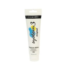 System 3 Akrilik Boya - 150ml - Titanium White - N.009