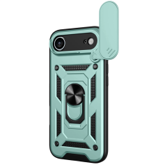 İphone 17 Air Pars Lens Yüzüklü Silikon - Yeşil