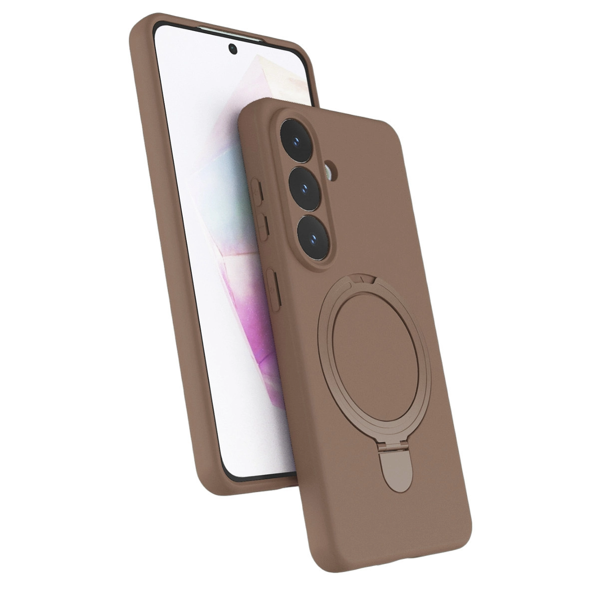 Samsung Galaxy S26 Regal Magsafe Standlı Kapak - Çöl Titanyum