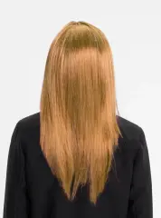 Altın Renk Düz Kesim İçi Astarlı Uzun Parti Peruğu