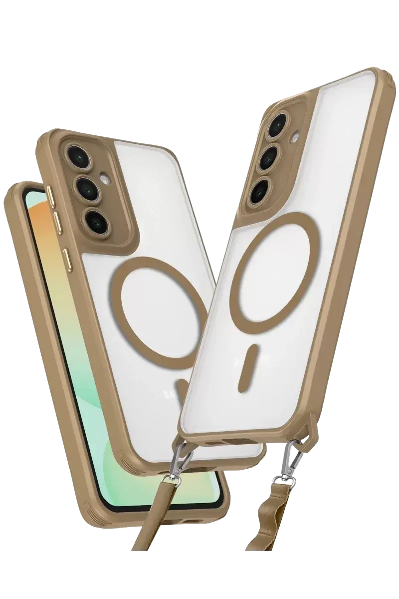Newface Samsung Galaxy S24 Fe Kılıf Enka Magsafe Silikon Kılıf - Desert