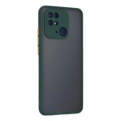 Xiaomi Redmi 10c Kılıf Montreal Silikon Kapak - Yeşil