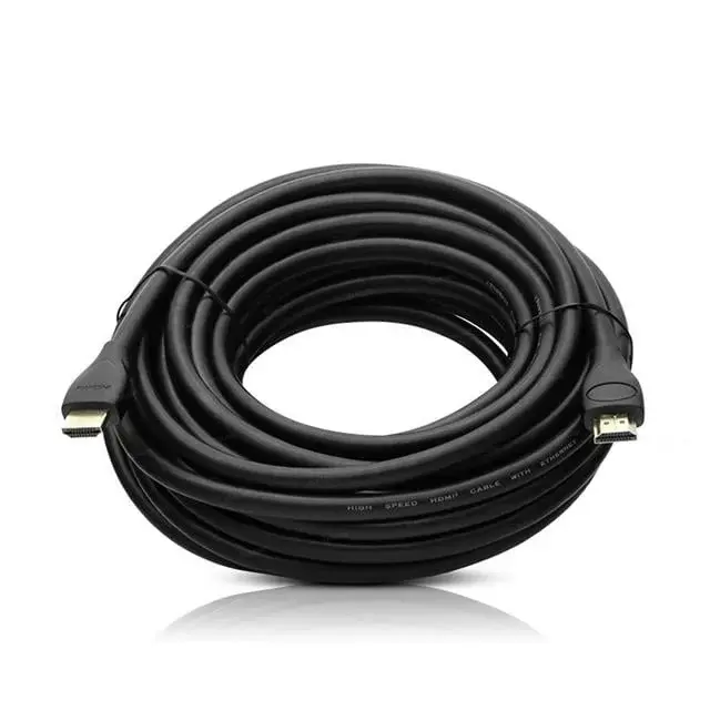 Fully G-507ds Plastik Düz Siyah 10 Metre Gold Poşetli Hdmi Kablo