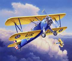 Stearman PT-17 Kaydet Çift Kanatlı Model Uçak 1:48 N:3957