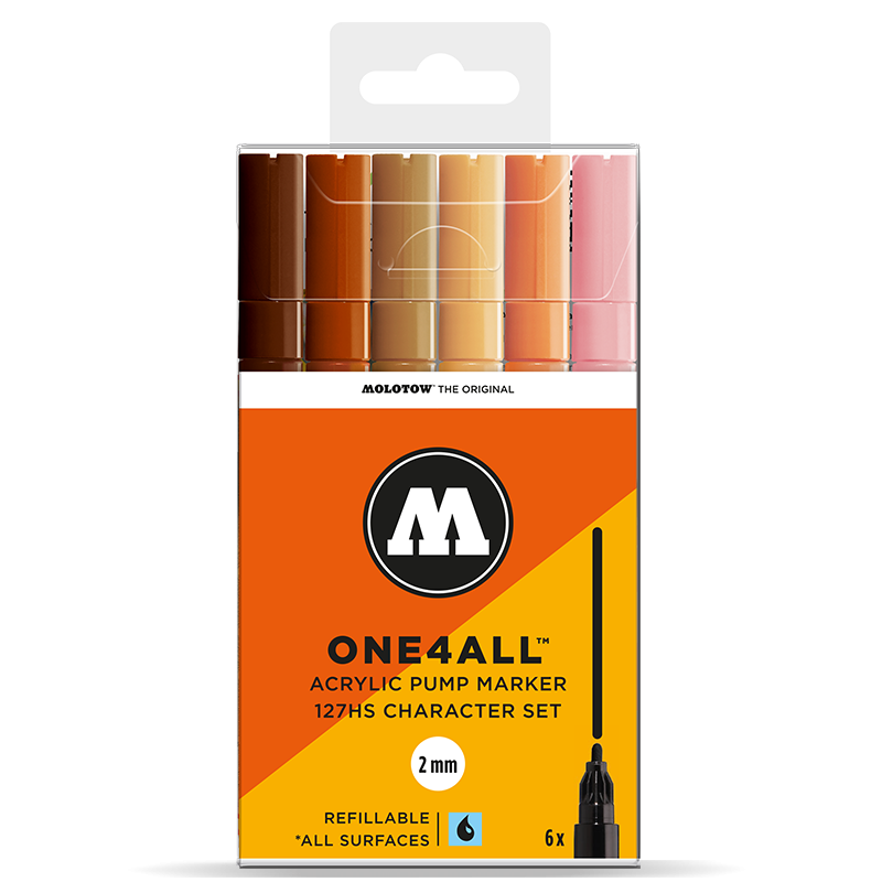 127HS ONE4ALL Akrilik Marker 6'lı 2mm Set 200.232