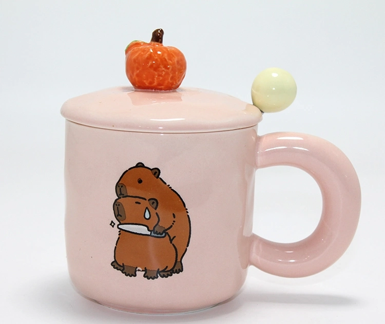 3d Capybara Desenli Porselen Kupa Bardak Alk4504