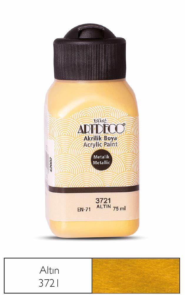 Metalik Akrilik Boya - 75ml - Altın - N:3721