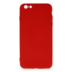 İphone 6 Plus Kılıf Nano İçi Kadife Silikon - Kırmızı