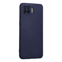 Oppo Reno 4 Lite Kılıf Nano İçi Kadife Silikon - Lacivert