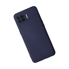 Oppo Reno 4 Lite Kılıf Nano İçi Kadife Silikon - Lacivert