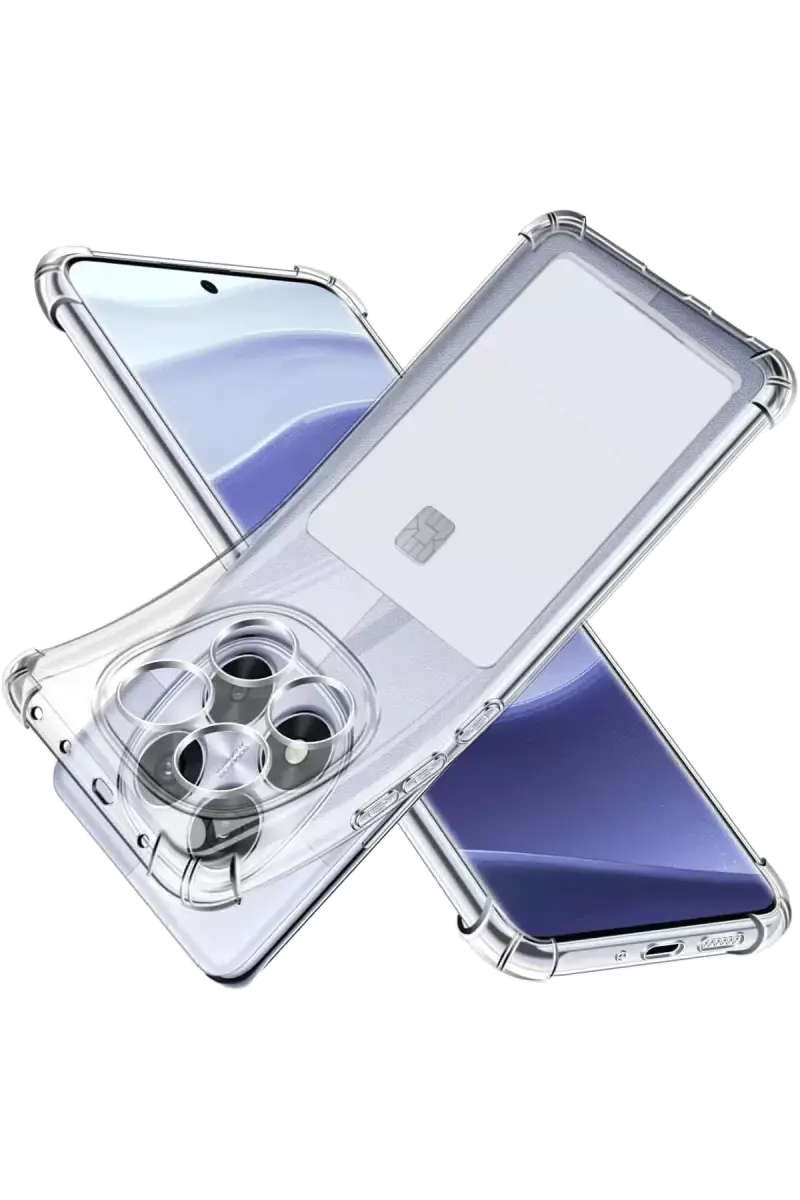 Newface Xiaomi Redmi Note 14 Pro 4g Kılıf Kart Şeffaf Silikon - Şeffaf