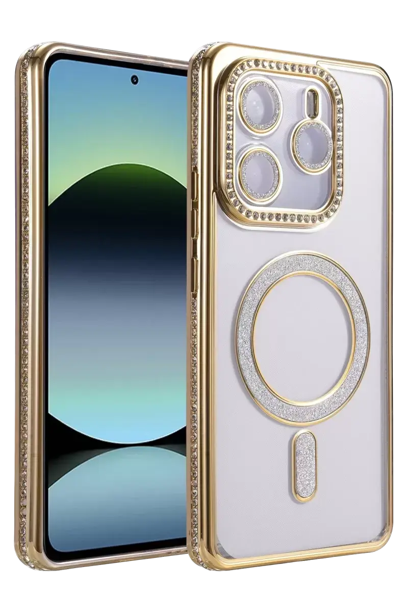 Newface Xiaomi Redmi Note 14 4g Joke Simli Magneticsafe Kılıf - Gold