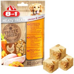 8 in1 Meaty Treats Tavuk Etli ve Havuç Kurutulmuş Tahılsız Köpek Ödülü 50 Gr