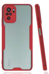 Newface Xiaomi Redmi Note 10 Kılıf Platin Silikon - Kırmızı