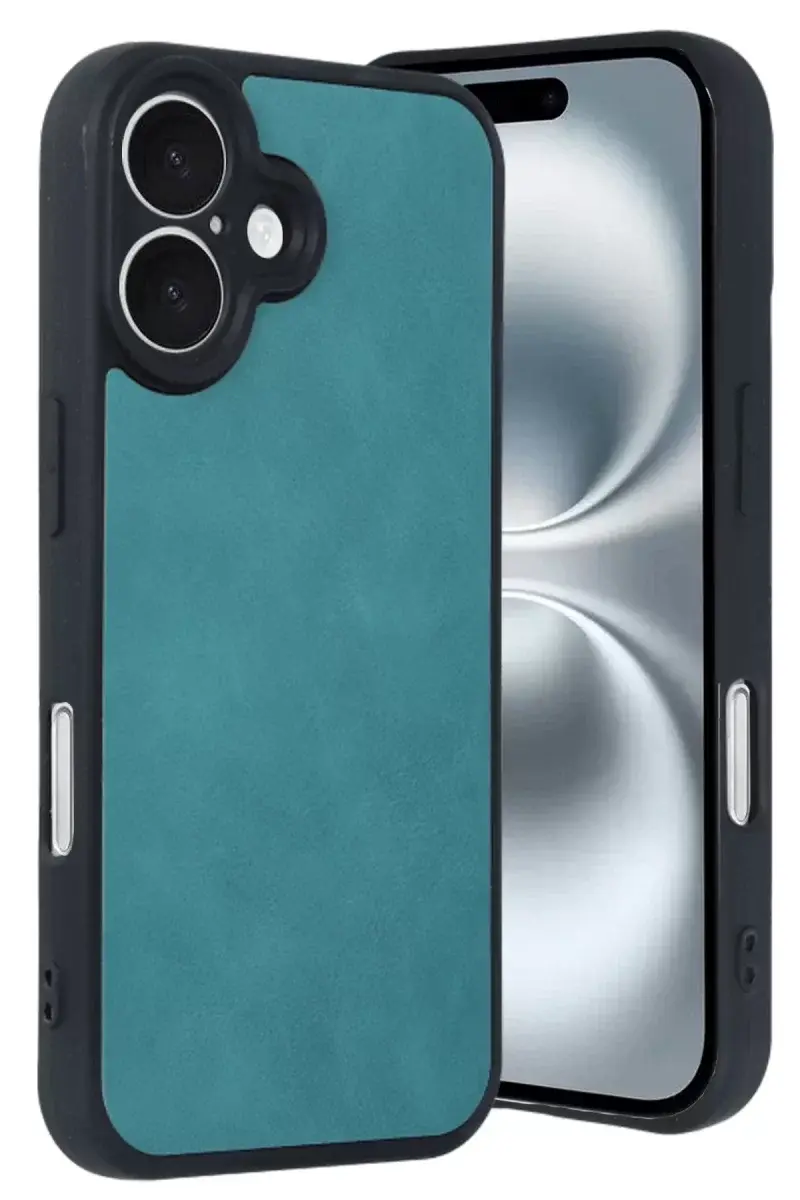 Newface İphone 16 Kılıf Aras Deri Kapak - Açık Yeşil