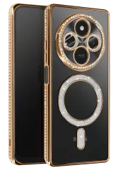 Newface Xiaomi Redmi 14c Joke Simli Magneticsafe Kılıf - Gold