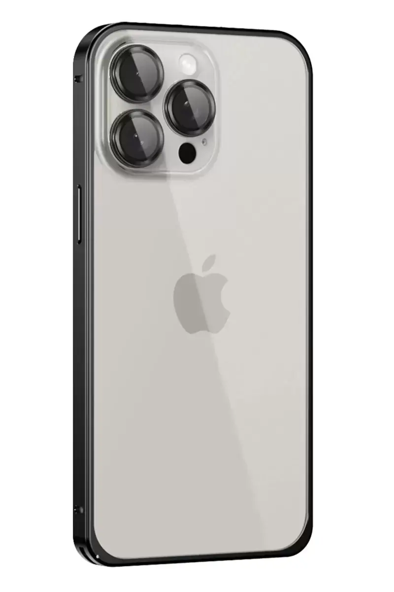 Joko İphone 15 Pro Metal Bumper Mat Kapak - Siyah