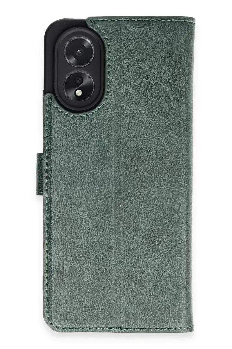 Newface Oppo A38 Kılıf Trend S Plus Kapaklı Kılıf - Yeşil