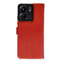 Xiaomi Redmi 13c Kılıf Trend S Plus Kapaklı Kılıf - Kırmızı
