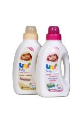 Uni Baby Sensitive Bebek Çamaşır Deterjanı 1500 ml + Bebek Çamaşır Yumuşatıcısı 1500 ml