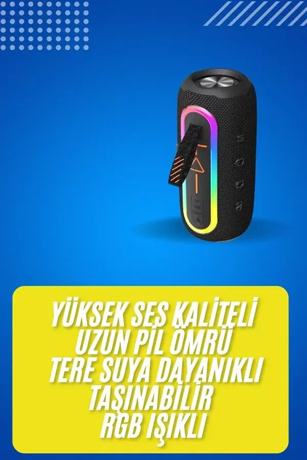 Bluetooth Hoparlör Usb Şarjlı Uzun Pil Ömrü Android Ve İos Uyumlu Renkli