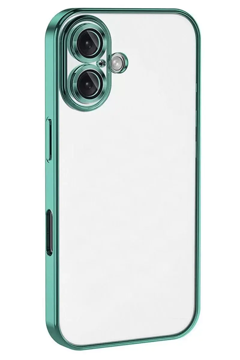 Newface İphone 16 Plus Kılıf Razer Lensli Silikon - Turkuaz