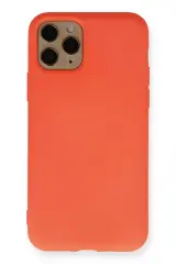 Newface İphone 11 Pro Kılıf Nano İçi Kadife Silikon - Turuncu