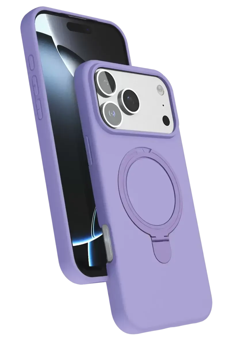 Newface Apple İphone 17 Pro Max Regal Magsafe Standlı Kapak - Lila