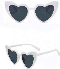 Beyaz Renk Kalp Gelin Düğün Gözlüğü 15x5 Cm