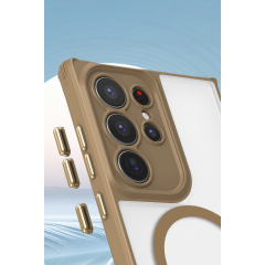 Samsung Galaxy S23 Ultra Kılıf Enka Magsafe Silikon Kılıf - Titan Gri