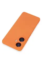 Newface Realme C55 Kılıf Nano İçi Kadife Silikon - Turuncu