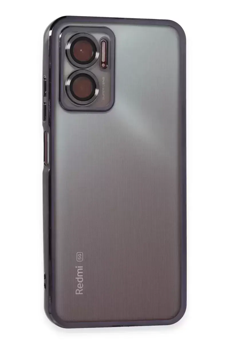 Newface Xiaomi Redmi 10 5g Kılıf Razer Lensli Silikon - Mor