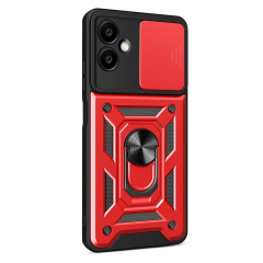 Samsung Galaxy A07 4g Pars Lens Yüzüklü Silikon - Kırmızı