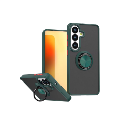 Samsung Galaxy S26 Plus Montreal Yüzüklü Silikon Kapak - Yeşil