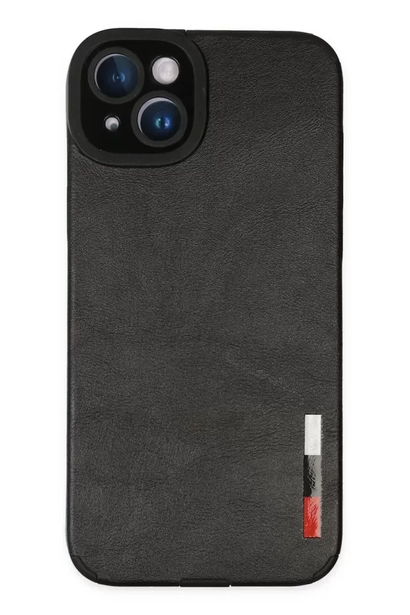Newface İphone 14 Plus Kılıf Loop Deri Silikon - Siyah