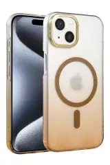 Newface Apple İphone 15 Plus Glossy Magsafe Kapak - Çöl Titanyum