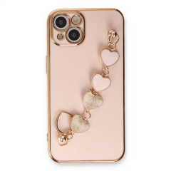 İphone 14 Kılıf Esila Silikon - Pudra