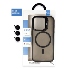 Joko  İphone 16 Pro Flet Lens Magsafe Kapak - Siyah
