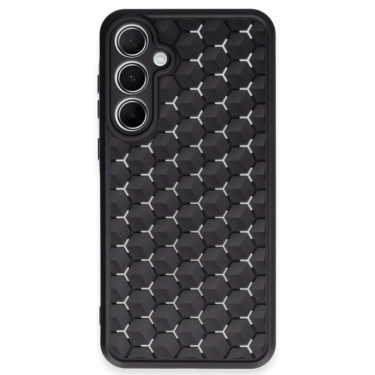 Samsung Galaxy A15 4g Kılıf Petek Silikon Kapak - Siyah