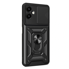 Samsung Galaxy A07 4g Pars Lens Yüzüklü Silikon - Siyah