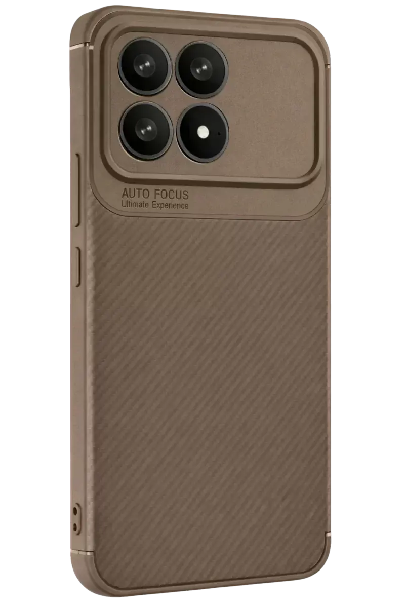 Newface Xiaomi Poco F8 Pro Auto Focus Karbon Kapak - Kahverengi