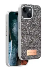 Onegif Apple İphone 14 Bright Simli Kapak - Gümüş