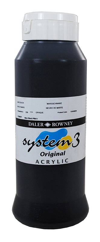 System 3 Akrilik Boya 1000ml Mars Black