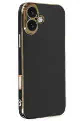 Newface İphone 16 Kılıf Volet Silikon - Siyah
