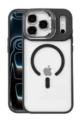 Joko Apple İphone 17 Pro Max Remim Lensli Magsafe Standlı Kapak - Siyah