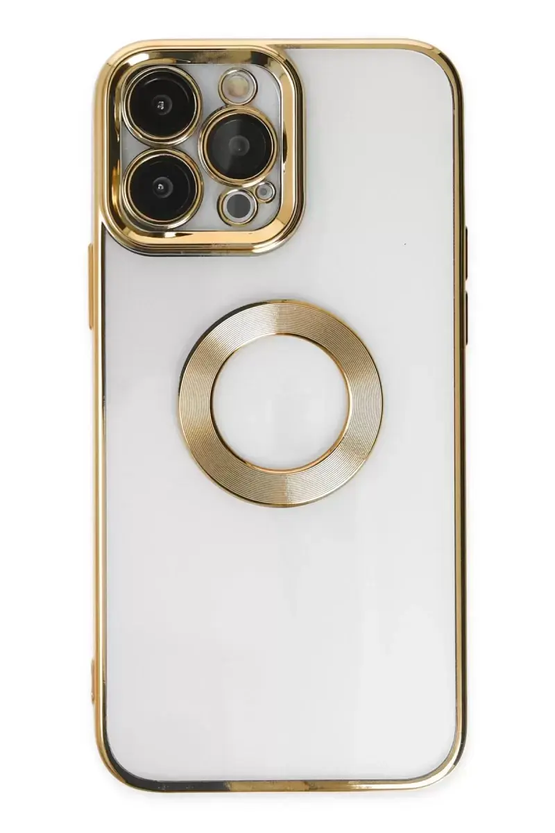 Newface Apple İphone 14 Pro Max Kılıf Slot Silikon - Gold